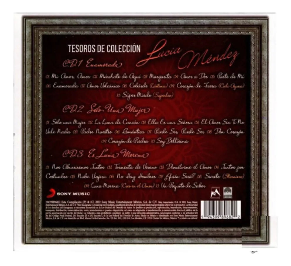 Lucia Mendez Tesoros De Coleccion 3 Discos Cd