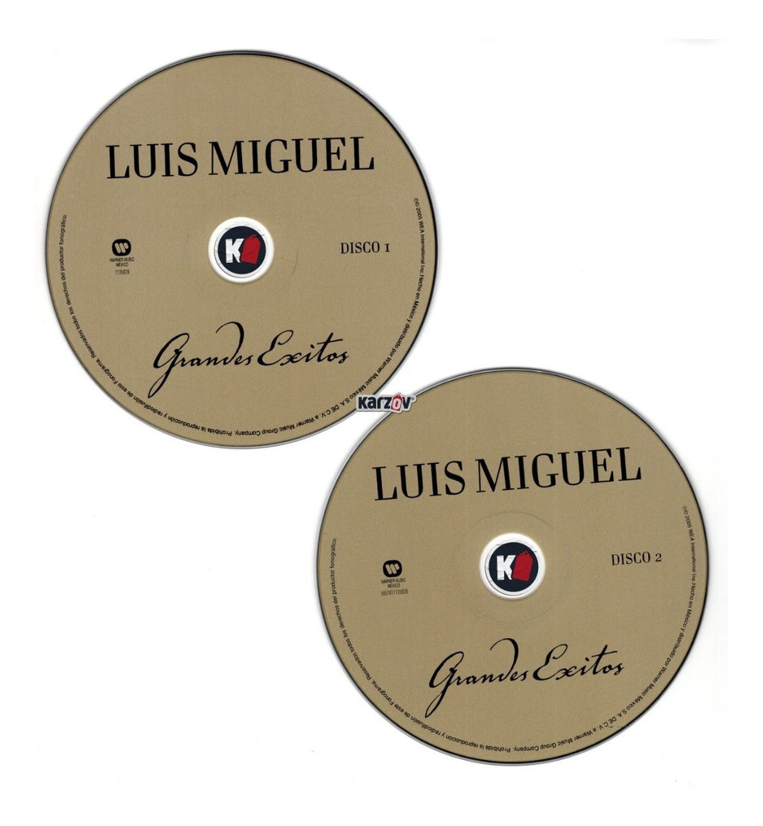 Luis Miguel Grandes Éxitos 2 Discos Cd's