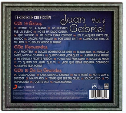 Juan Gabriel Tesoros De Coleccion Vol 3 Boxset 3 Discos Cd