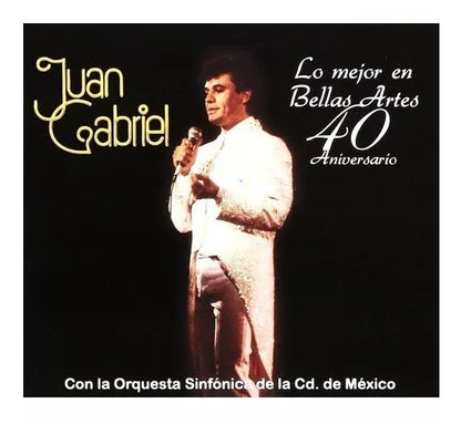 Juan Gabriel Lo Mejor Bellas Artes 40 Aniversario 2 Discos Cd + Dvd