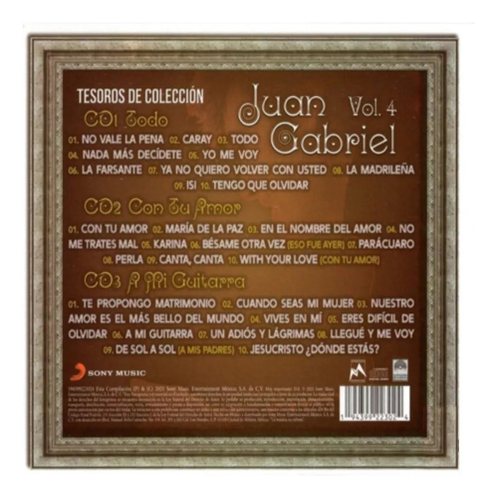 Juan Gabriel Tesoros De Coleccion Vol 4 Boxset 3 Discos Cd