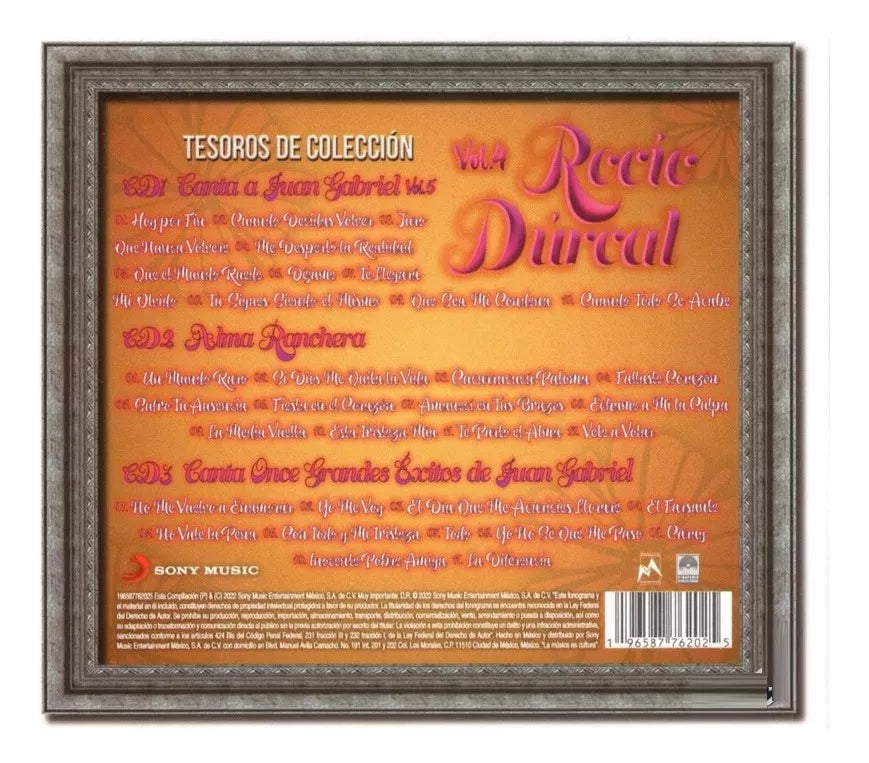 Rocio Durcal Tesoros De Coleccion Volumen 4 Box 3 Discos Cd