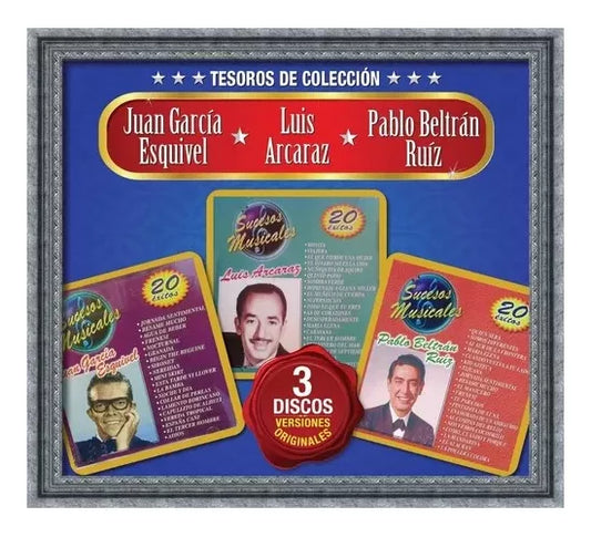 Tesoros De Coleccion Juan Esquivel Arcaraz Beltran 3 Discos Cd 's