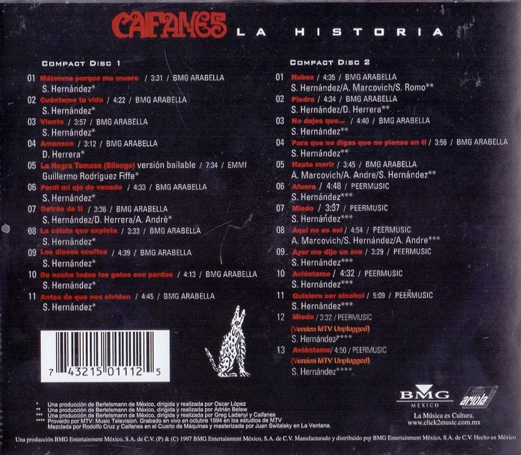 Caifanes - La Historia - 2 Cd's