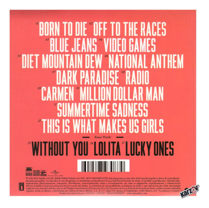 Lana Del Rey Born To Die Deluxe Disco Cd