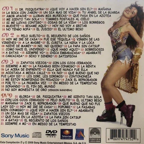 Gloria Trevi Lo Esencial De Gloria Trevi- 3 Discos Cds + Dvd