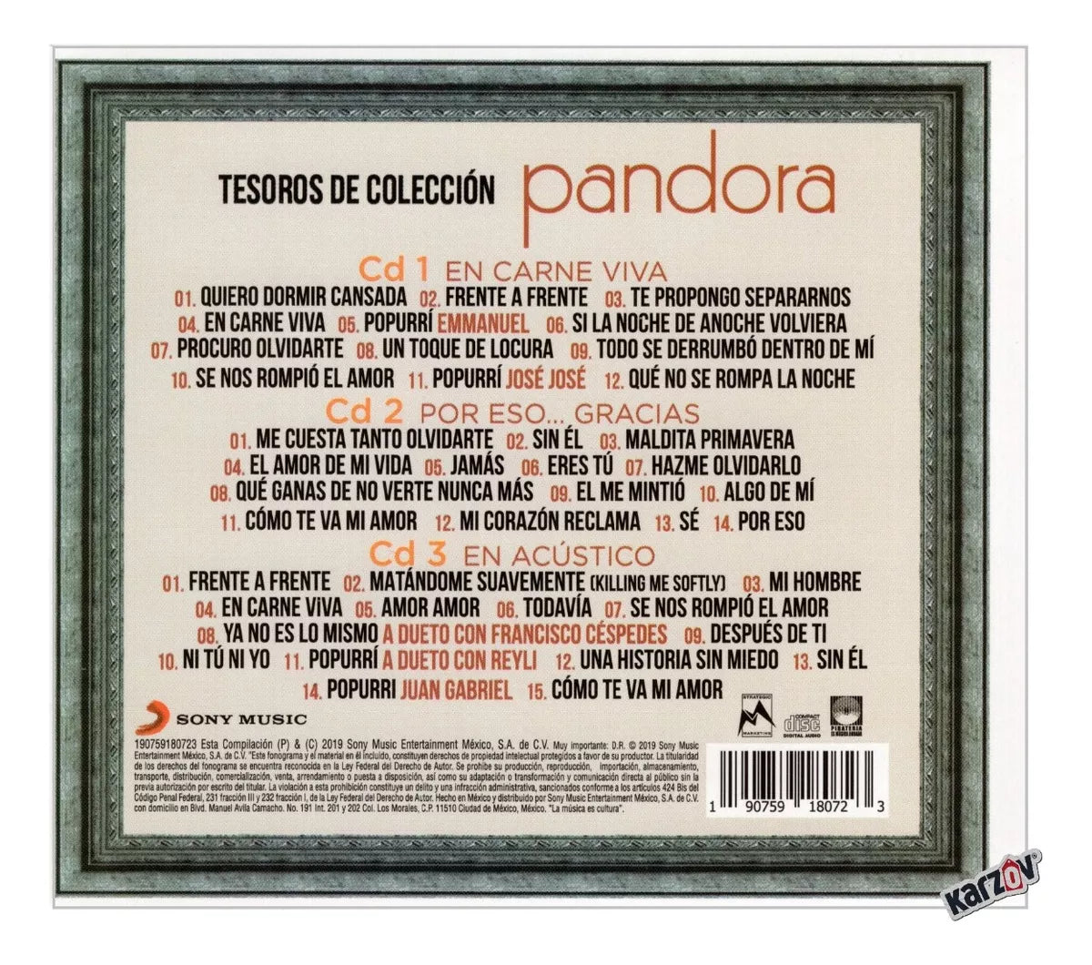 Pandora Tesoros De Coleccion Box 3 Discos Cd