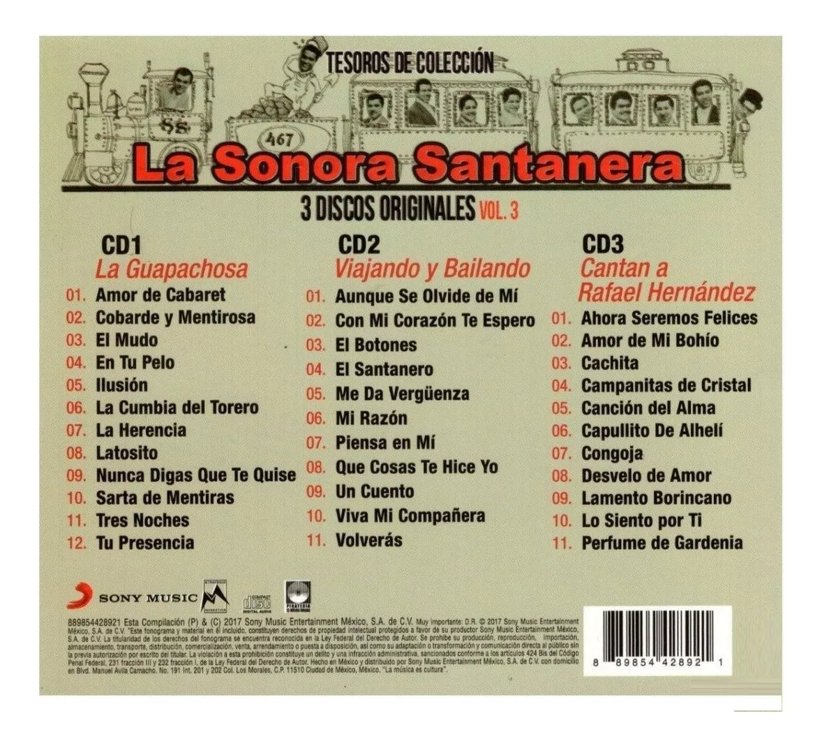 La Sonora Santanera Tesoros De Coleccion Boxset 3 Discos Cd