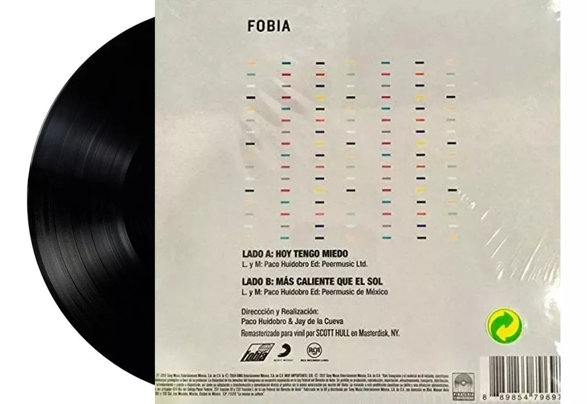 Fobia - Hoy Tengo Miedo - Lp Vinyl / 7 Pulgadas