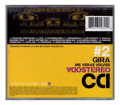 Soda Stereo - Gira Me Veras Volver Volumen 2 - Disco Cd