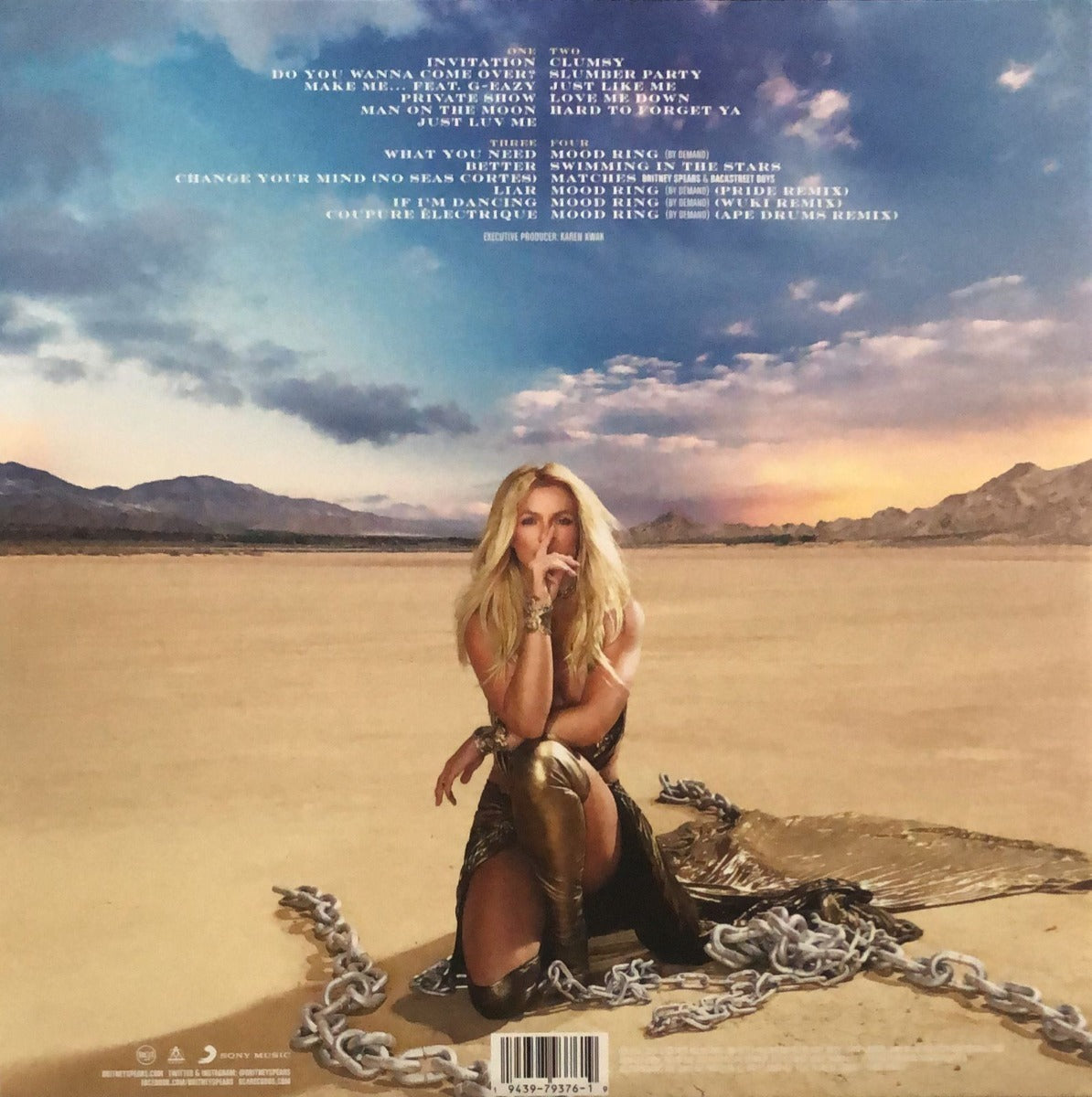 Britney Spears Glory - Doble 2 Lp Acetato Vinyl / Blanco