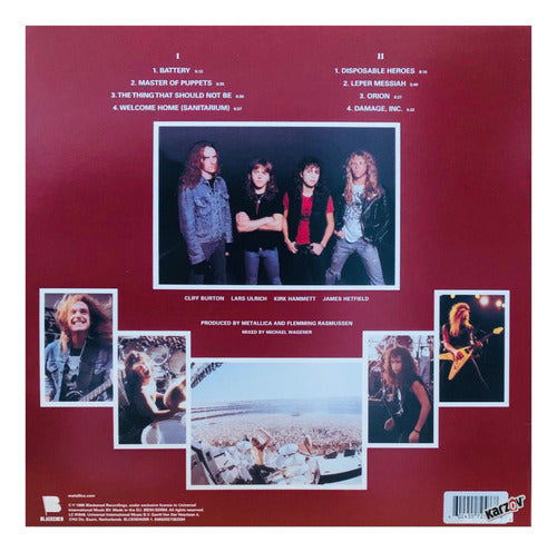 Metallica Master Of Puppets Limited Edition Battery Brick Lp Vinyl