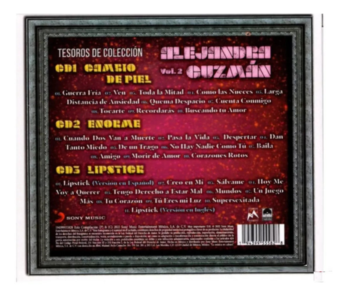 Alejandra Guzman Tesoros De Coleccion Vol 2 3 Discos Cd