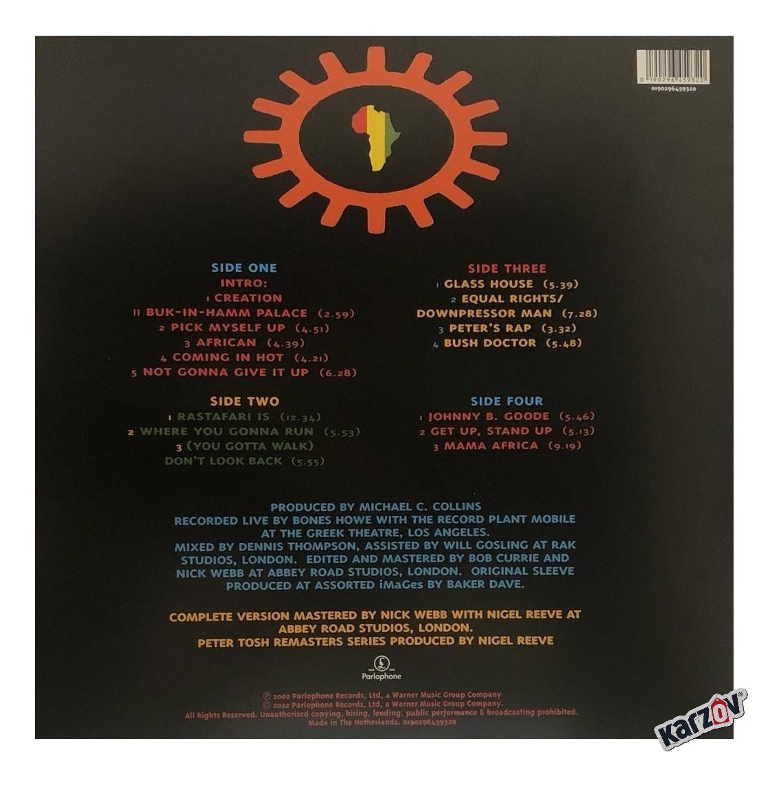 Peter Tosh Complete Captured Live 2 Lp Vinyl