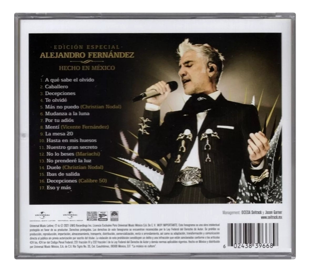 Alejandro Fernandez Hecho En Mexico Edicion Especial Disco Cd