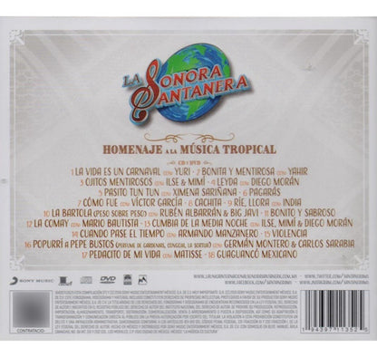 Sonora Santanera Homenaje A La Musica Tropical 2 Discos Cd + Dvd