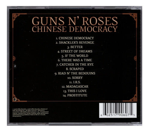 Guns N Roses Chinese Democracy Disco Cd