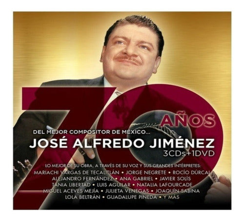 Jose Alfredo Jimenez 70 Años Mejor Compositor Mexico 3 Discos Cd