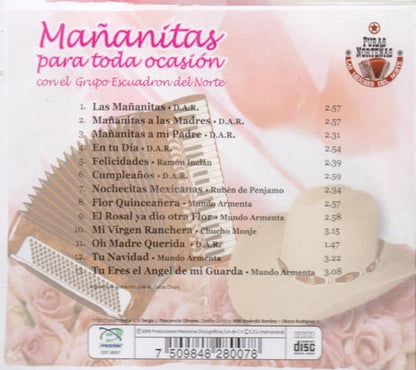 Escuadron Del Norte Mañanitas Para Toda Ocasion Disco Cd