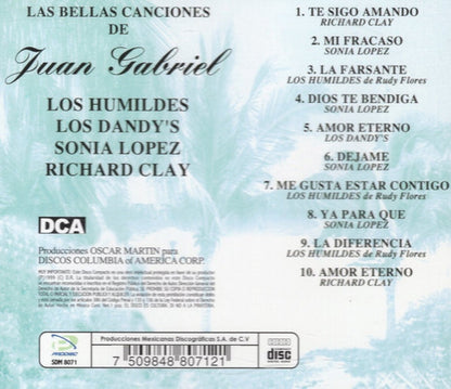 Juan Gabriel Bellas Canciones Disco Cd