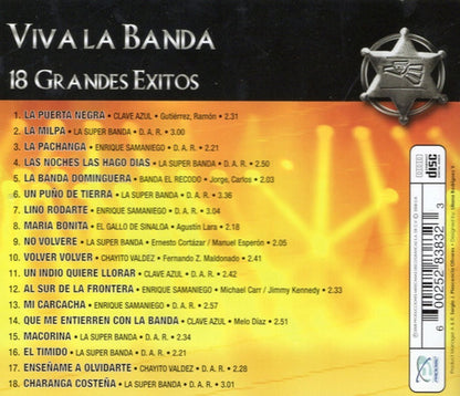 Viva La Banda 18 Grandes Exitos Disco Cd