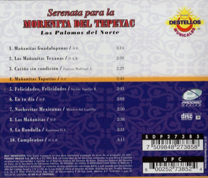 Serenata Para La Morenita Del Tepeyac Disco Cd