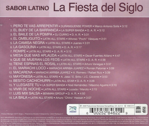 Fiesta Del Siglo Sabor Latino Disco Cd