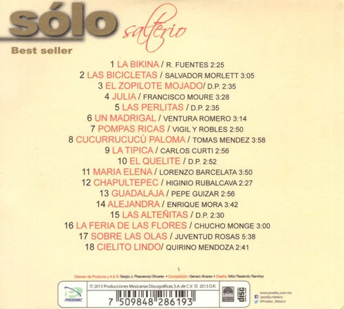 Solo Salterio Best Seller Disco Cd