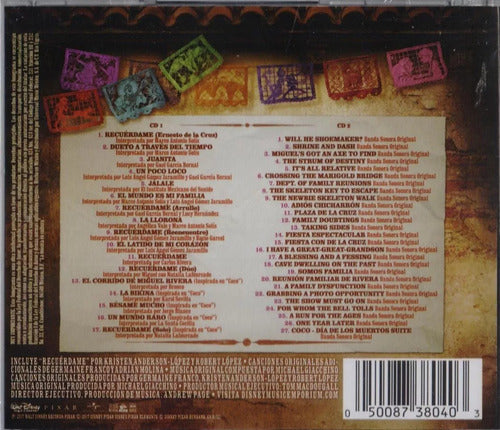 Coco Banda Sonora Soundtrack De La Pelicula 2 Discos Cd