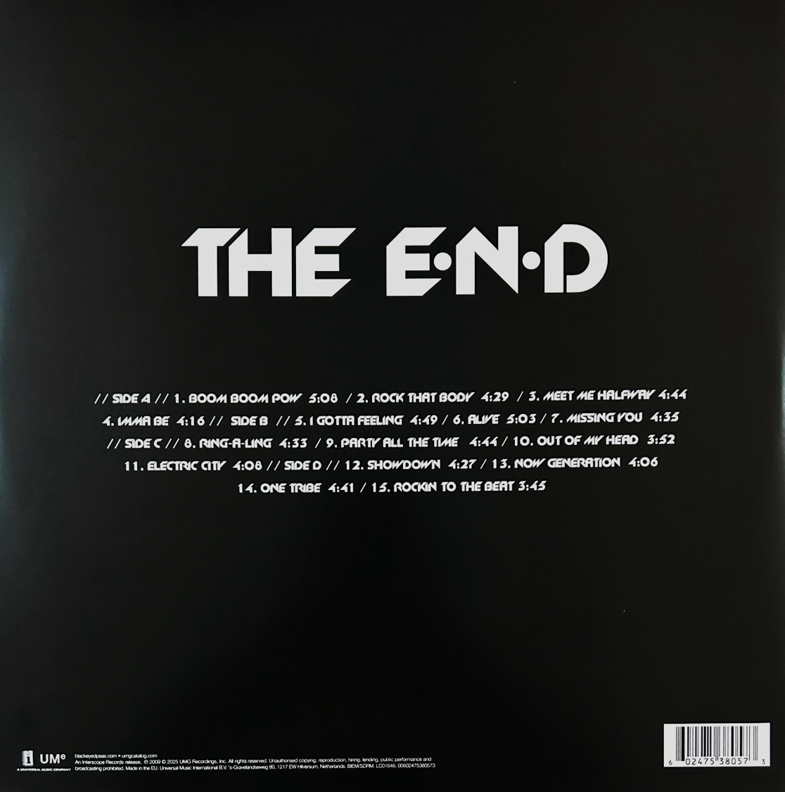 The Black Eyed Peas The End 2 Lp Vinyl