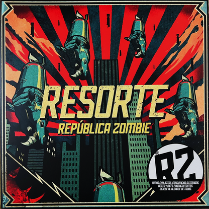 Resorte Republica Zombie Blue & Black Splatter Lp Vinyl