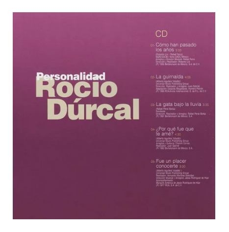 Rocio Durcal Personalidad 2 Discos Cd + Dvd