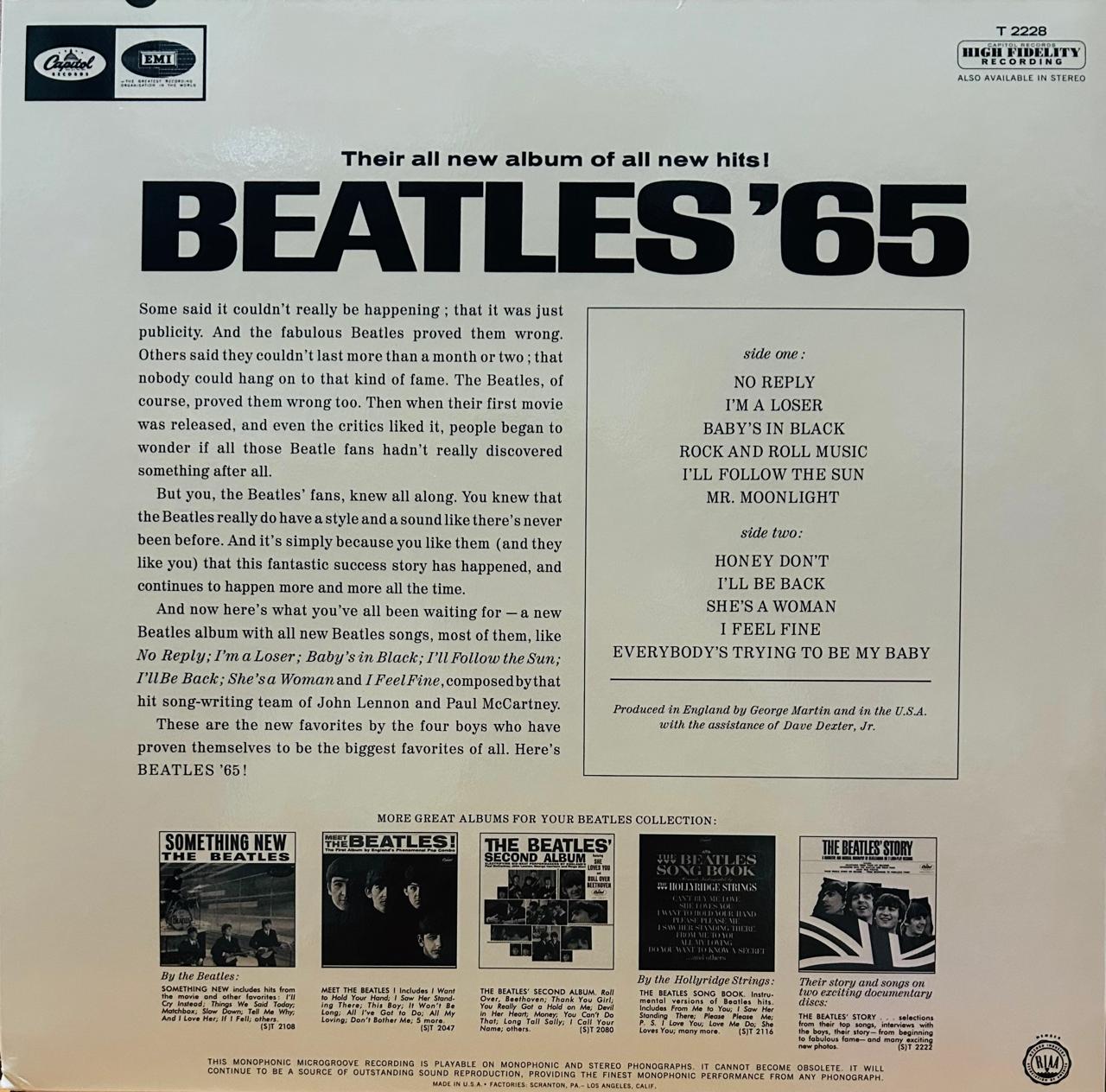 The Beatles 65 Sesenta Y Cinco 2024 Mono Lp Vinyl