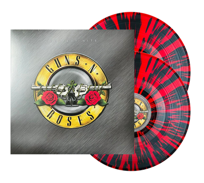 Guns N Roses Greatest Hits Splatter Red & Black 2 Lp Vinyl