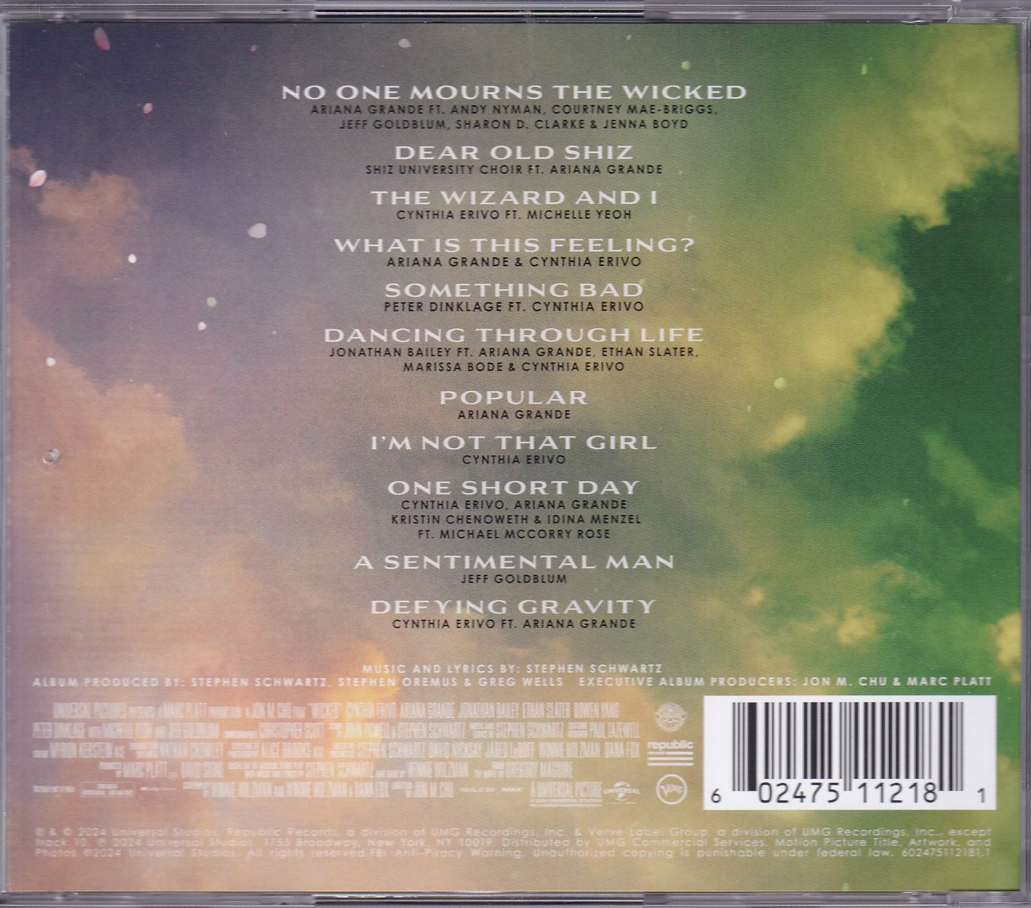 Wicked The Soundtrack Ariana Grande Stephen Schwartz Disco CD