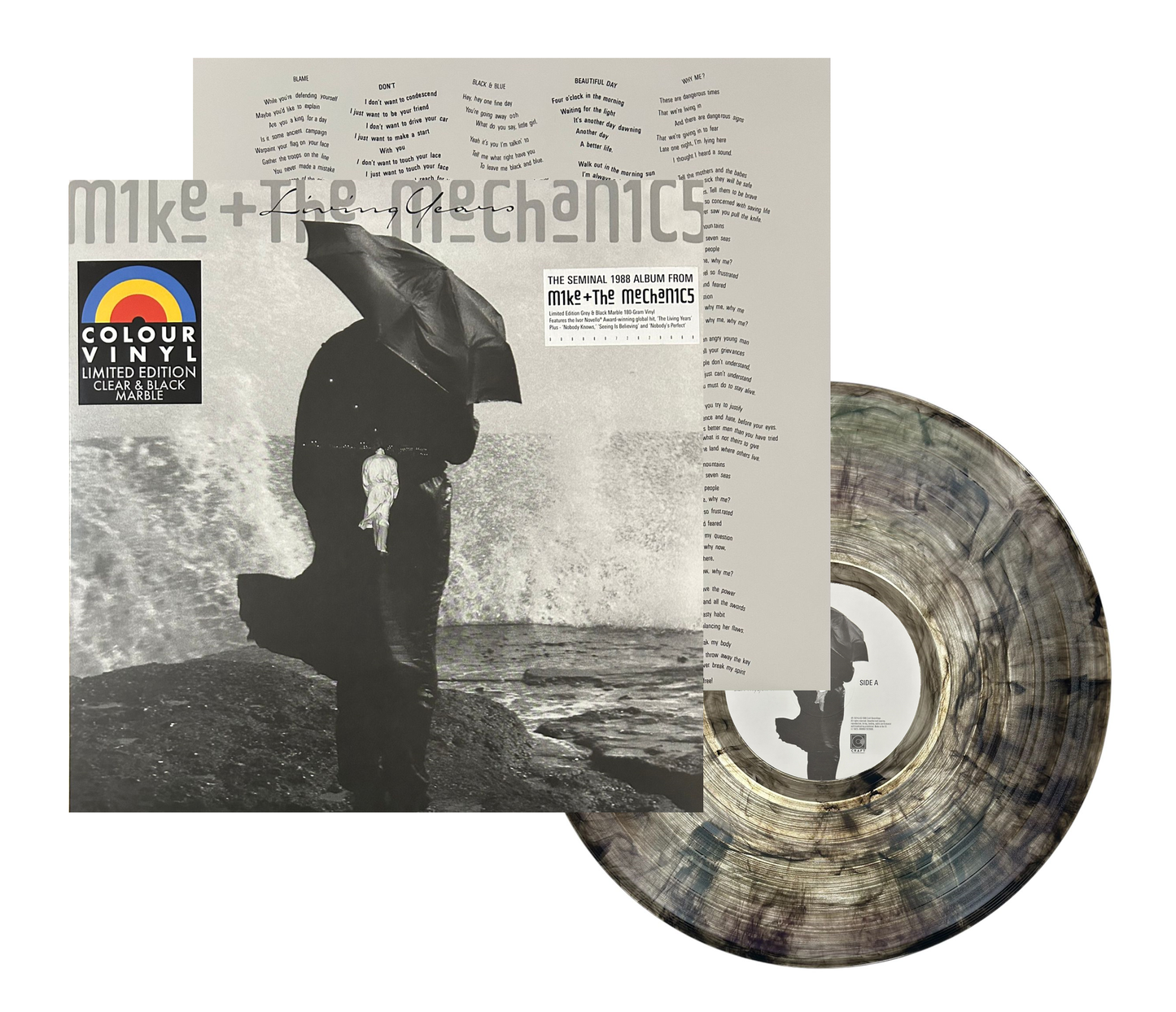 Mike & The Mechanics Living Years Clear & Black Lp Vinyl