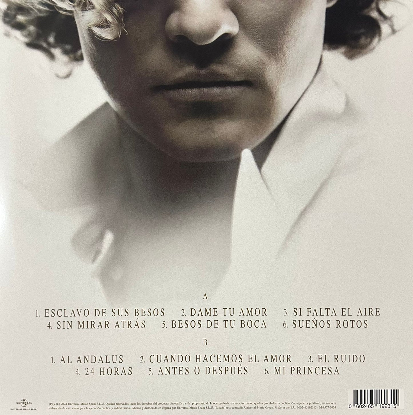 David Bisbal Sin Mirar Atras 15 Aniversario Picture Lp Vinyl