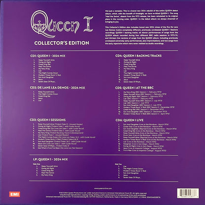 Queen 1 Uno Collectors Edition Box Deluxe 6 Cd + Lp + Book