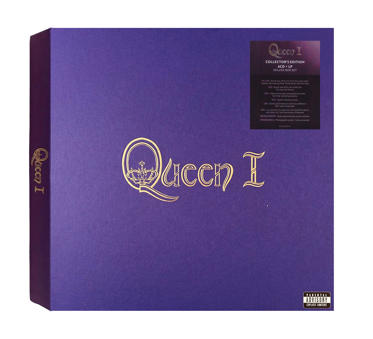 Queen 1 Uno Collectors Edition Box Deluxe 6 Cd + Lp + Book