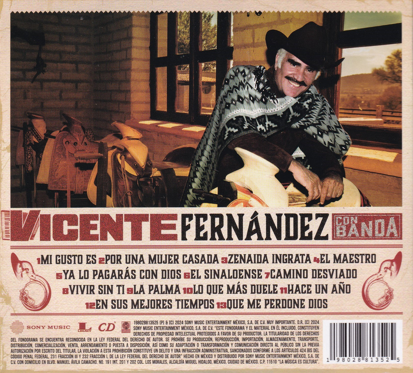 Vicente Fernandez Con Banda Disco Cd