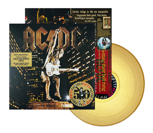 Ac/dc Stiff Upper Lip 50th Anniversary Dorado Gold Lp Vinyl