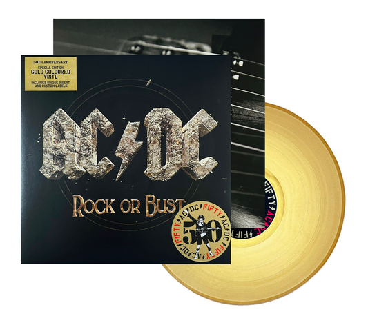 Ac/dc Rock Or Bust 50th Anniversary Dorado Gold Lp Vinyl