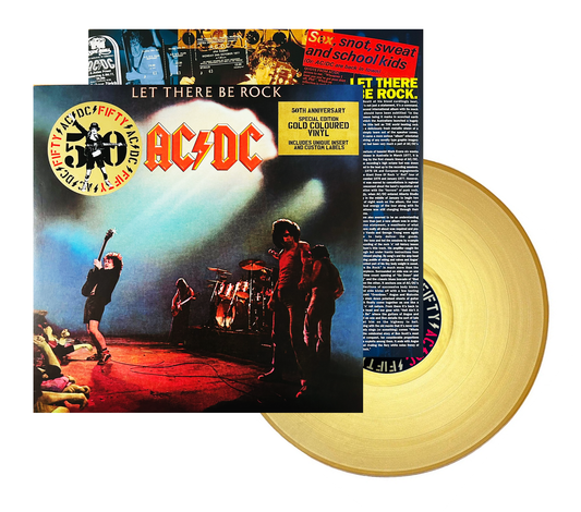 Ac/dc Let There Be Rock 50th Anniversary Gold Lp Vinyl