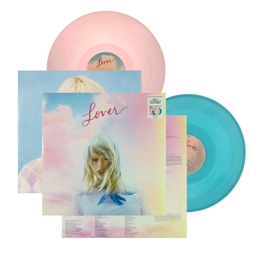 Taylor Swift Lover Version Azul Blue & Rosa Pink 2 Lp Vinyl