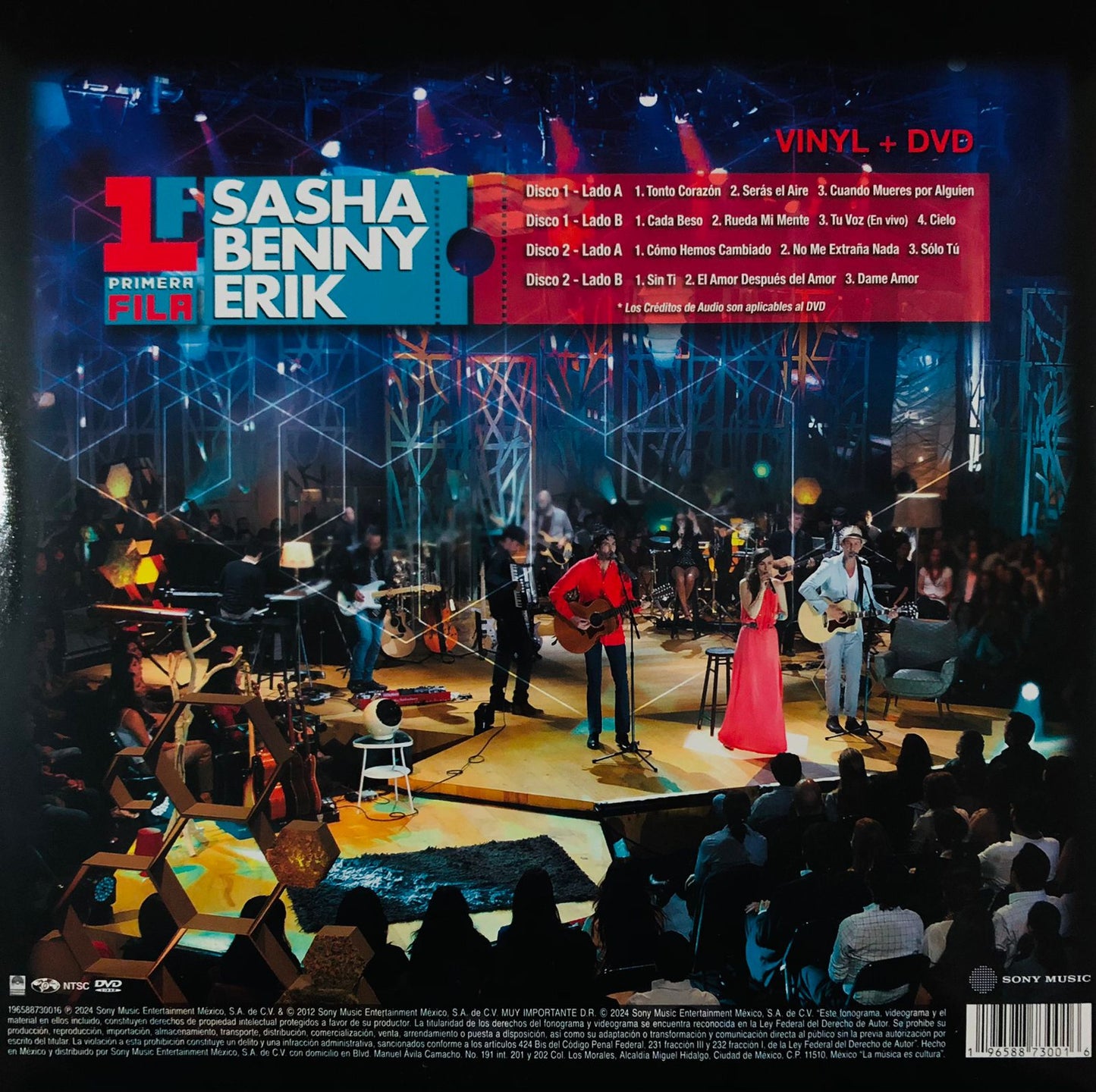 Sasha Benny Erik Primera Fila Azul Blue Lp Vinyl